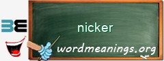 WordMeaning blackboard for nicker